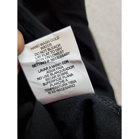 Meraki Romper Women Size XL Black Floral Lace Lined Nylon Round Neck Back Zipper - Picture 9 of 9